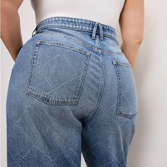 Good American Women's Good Ease Relaxed Wide-Leg Jeans | SZ 12 - Picture 2 of 7